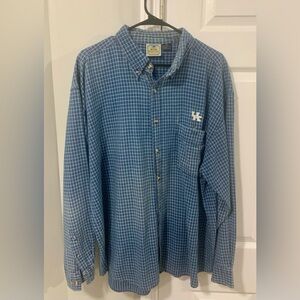 Blue Pointe University Of Kentucky Wildcats Buttonup Shirt Size XL